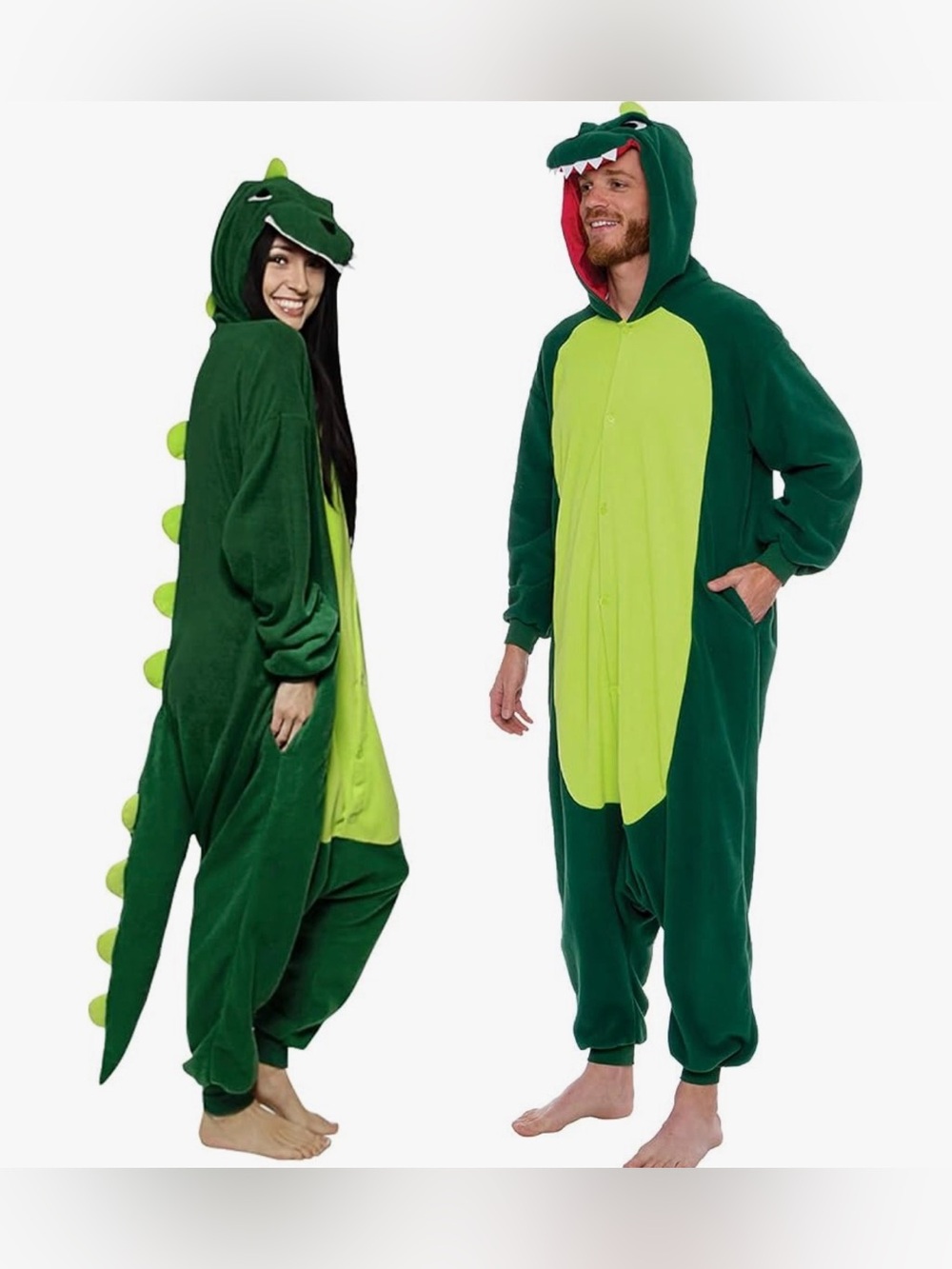 New Adult Dinosaur Onesie - T-Rex Costume - One-Piece Plush Dino. Adult Small.
